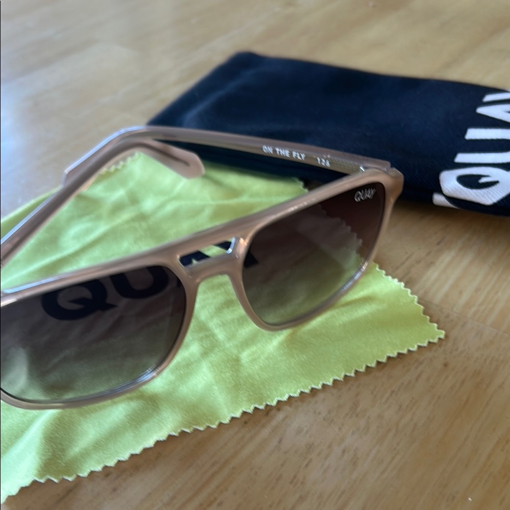Quay Australia Gold Aviator Sunglasses